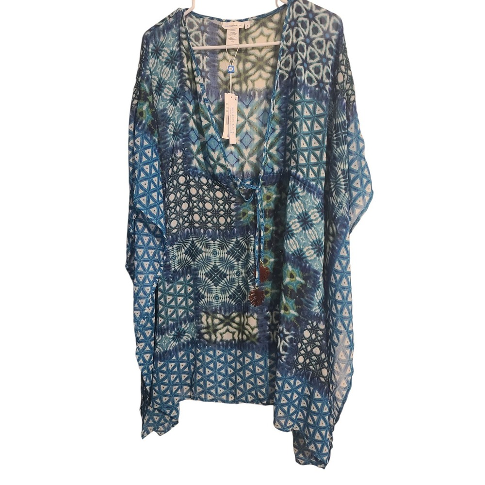 Bleu Rod Beattie Sz Small Color Crush Beach Cover Up Women's Colorful Caftan